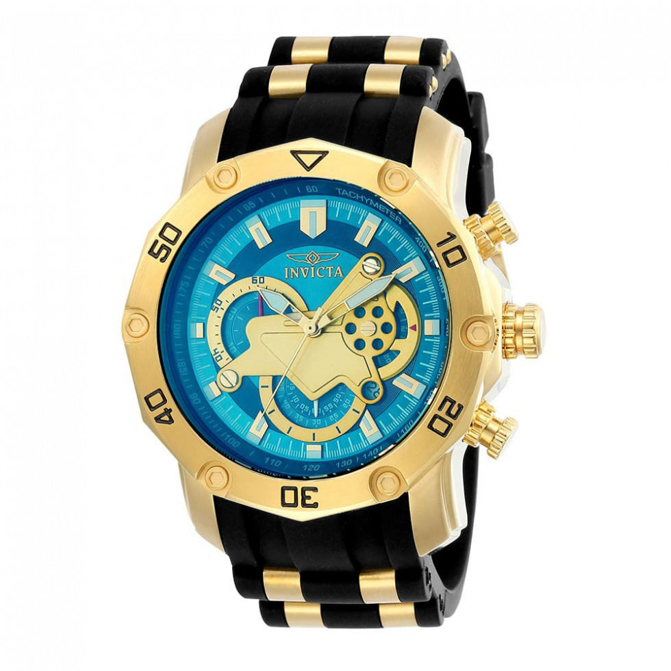 Relógio Masculino Pro Diver Scuba, Invicta Zg 23426, Preto E Dourado