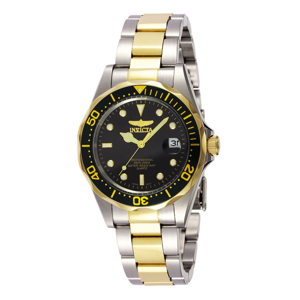 Relógio Masculino Pro Diver, Invicta 8934, Prata, Dourado E Preto