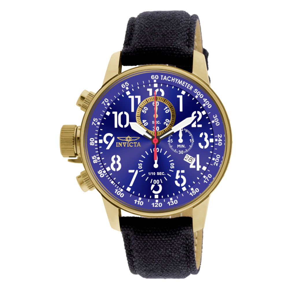 Relógio Masculino I Force, Invicta 1516, Preto, Dourado E Azul