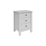 Mesa De Cabeceira Lopas Maggiore C 3 Gavetas Branco