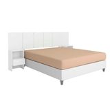 Cabeceira Casal Demobile Tulipa C 2 Mesas Branco
