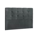 Cabeceira Cama Box Estofada Casal Casal Clean Suede Cinza Simbal