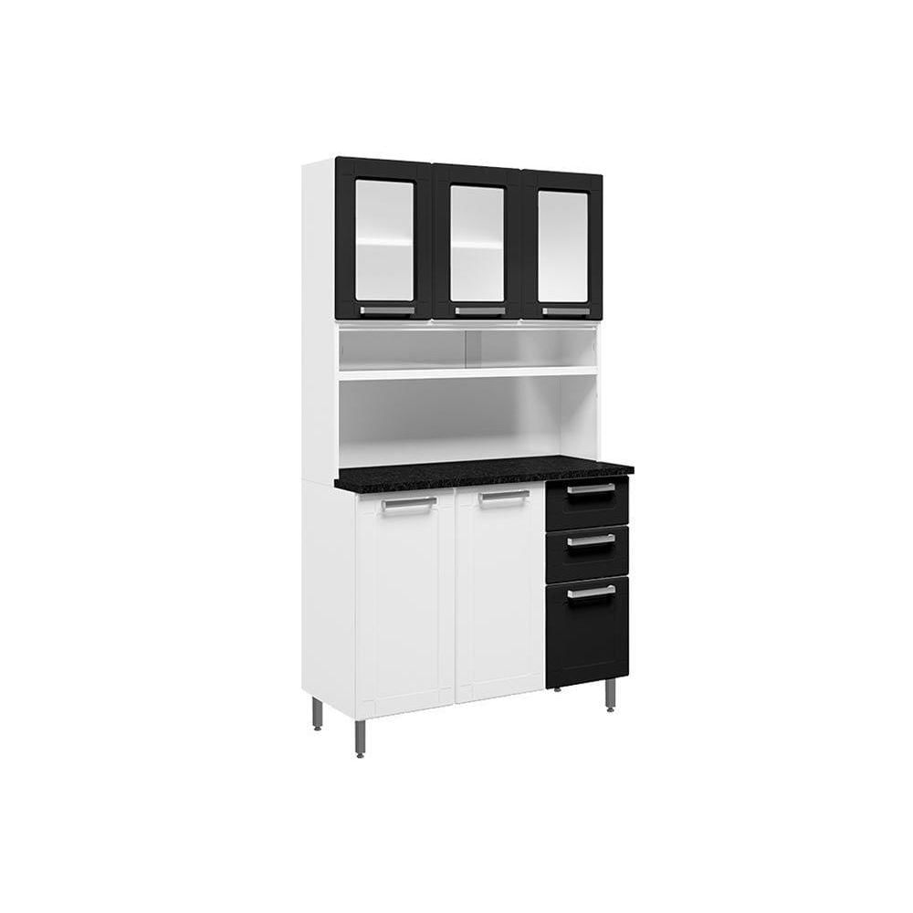Kit De Cozinha Bertolini Multipla 6145 105cm Branco Preto