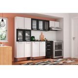 Cozinha Modulada Bertolini Multipla 4 Pecas Branco Preto