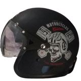 Capacete Kraft Old School Custom Black Tamanho 58