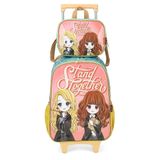 Mochila Escolar Infantil Rodinha + Lancheira Harry Potter