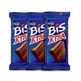 Bis Xtra  Ao Leite Lacta Kit Com 3 Unidades De 45g