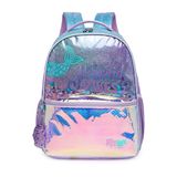 Mochila De Costas Pack Me Fundo Do Mar Mermaid - Lilás