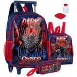 Kit Mochila Homem Aranha Spider 2 Em 1 Rodinha G Infantil