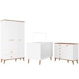 Guarda Roupa Infantil Ternura Com 3 Portas, 2 Gavetas E 5 Nichos Bartira