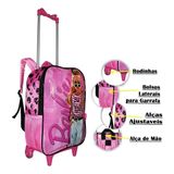 Mochila Barbie Rodinhas Infantil Feminina Escolar Grande Top