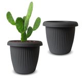 Vaso Decorativo Plantas Flores 8l Cinza Concreto