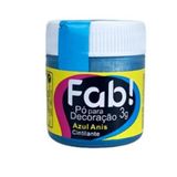 Pó Para Decoração Azul Anis Cintilante 3g Fab