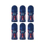 Desodorante Roll-on Nivea 50ml Masc Dry Impact - Kit Com 6un