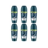 Desodorante Roll-on Rexona 50ml Masc Sem Perfume - Kit C/6un