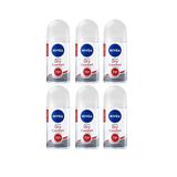 Desodorante Roll-on Nivea 50ml Fem Dry Comfort- Kit C/6un