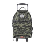 Mochila Rodinhas Container Kids Camuflada Verde Dermiwil