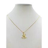 Cordão Feminino 1mm Cachorrinho De Balão - Banhado A Ouro