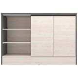 Balcão Cristal Mdp 15 Mm Com 2 Portas E 3 Prateleiras Bartira