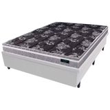 Colchão De Casal Versalitis D33 Globalflex + Base Box Mga Lift Cotton Com Baú E Pistão À Gás