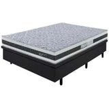 Colchão De Casal Turquia Com Molas Ensacadas E Pillow Inn Biflex + Box Mga Lift Cotton Com Baú E Pistão À Gás