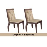 Cadeira Rufato Agata Cafe 4 Unidades Mdf Cafe Chocolate