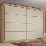 Guarda-Roupa Sevilha 2 Portas e 6 Gavetas Made Marcs - Amêndoa/Off White/Amêndoa