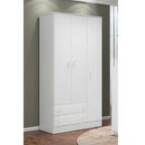 Guarda-Roupa infantil qmóveis doce sonho 03 portas e 02 gavetas branco