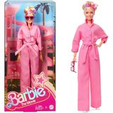 Boneca Barbie Filme Coleção Macacão Rosa Loira Mattel Hrf29