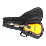 Kit Capa Violão Folk Acolchoada Nylon 600 Com Porta Palhetas