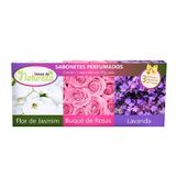 Estojo C/3 Sabonetes Frutas Vermelhas Jasmim E Lavanda 90g