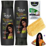 Kit Skala Acachonados Shampoo Condicionador Oleo Coco Bucha