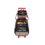 Mochila De Rodinhas E Lancheira Hot Wheels Preto Luxcel Kit