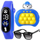 Relogio Digital Infantil + Oculos Sol Menino Silicone
