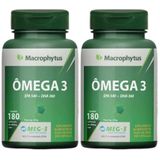 Kit 2x Ômega 3 1400mg 180 Softgels - Macrophytus