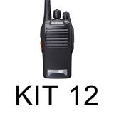 Kit 12 Radio Walk Talk Comunicador 16 Ch 12km Baofeng 777s