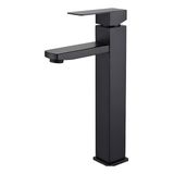 Torneira Banheiro Preto Fosco Monocomando Alta Simples Luxo