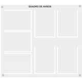 Quadro De Aviso Gestão Com 7 Displays A4 Acrílico Branco