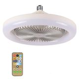 Luminária Led Com Ventilador Teto Controle Remoto Incluso