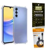 Capinha Para Galaxy A15 + Cabo Tipo-c 2 Metros + Pelicula 3d