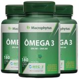 Kit 3x Ômega 3 1400mg 180 Softgels - Macrophytus