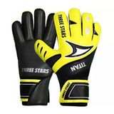 Luva De Goleiro Futebol Camp Three Stars Titan Preto/amarelo