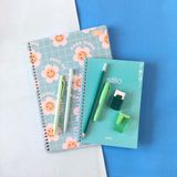 Kit Papelaria 2.0 Fofo Universitario Tons Verde Neon Pastel