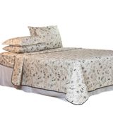 Cobre Leito Basic Casal Queen Estampado 3 Pçs Minimal Floral