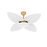 Ventilador de Teto Winds Dourado Potente para Sala, 4 Pás, Ventax 110V