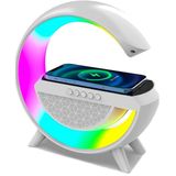 Carregador Indução Qi 3 Em 1 Caixa Bluetooth Luminária Led