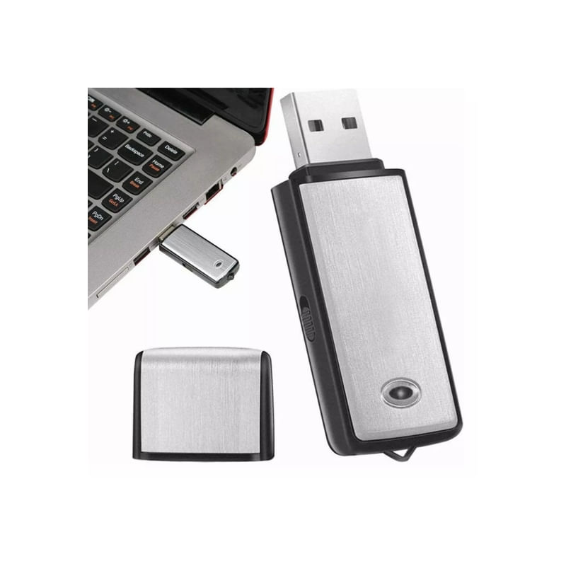 Gravador De Voz Mini Spy 16gb Usb 4 Horas De Tempo De Gravação