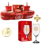 Kit Almofada Balde Pipoca + 2 Copos Canudo Filme + 1 Taça