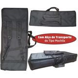 Capa Master Luxo Para Teclado Yamaha Motif Xf7 Nylon Preto