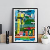 Quadro Poster Cidade De Salvador 24x18cm